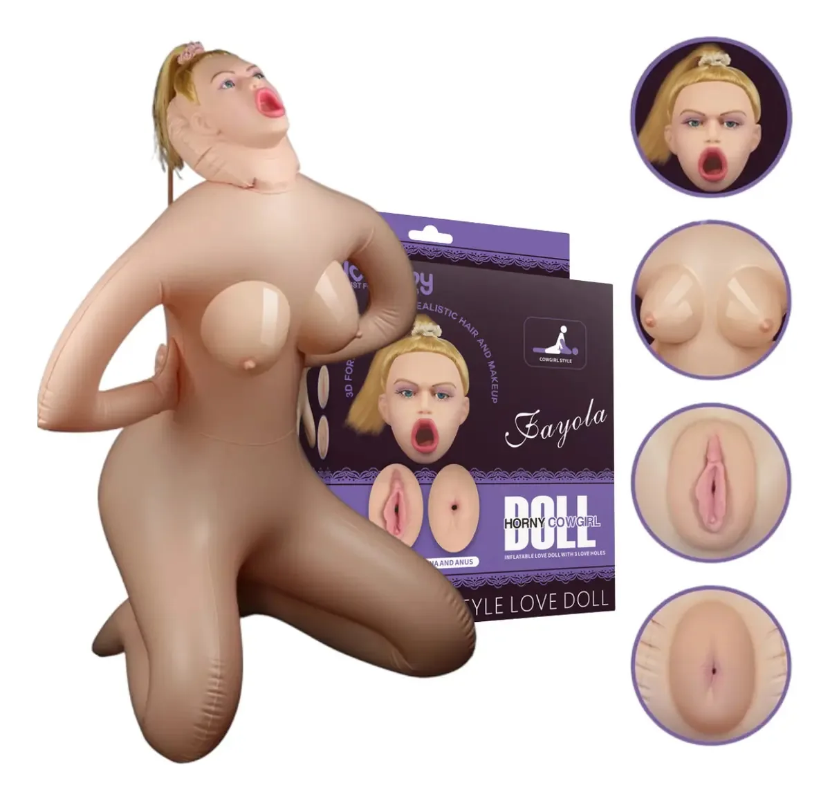 Boneca Inflável Sexual Com Vagina Ânus Masturbação Masculina