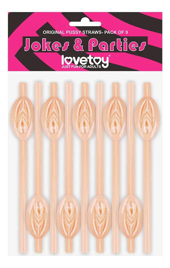 Canudo LoveToy Pussy Straws 9 Unidades