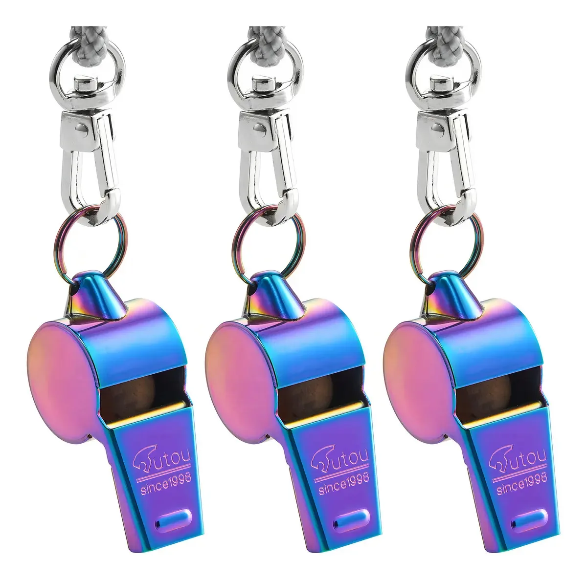 Hutou Whistle - pacote de 3 apitos esportivos em aço