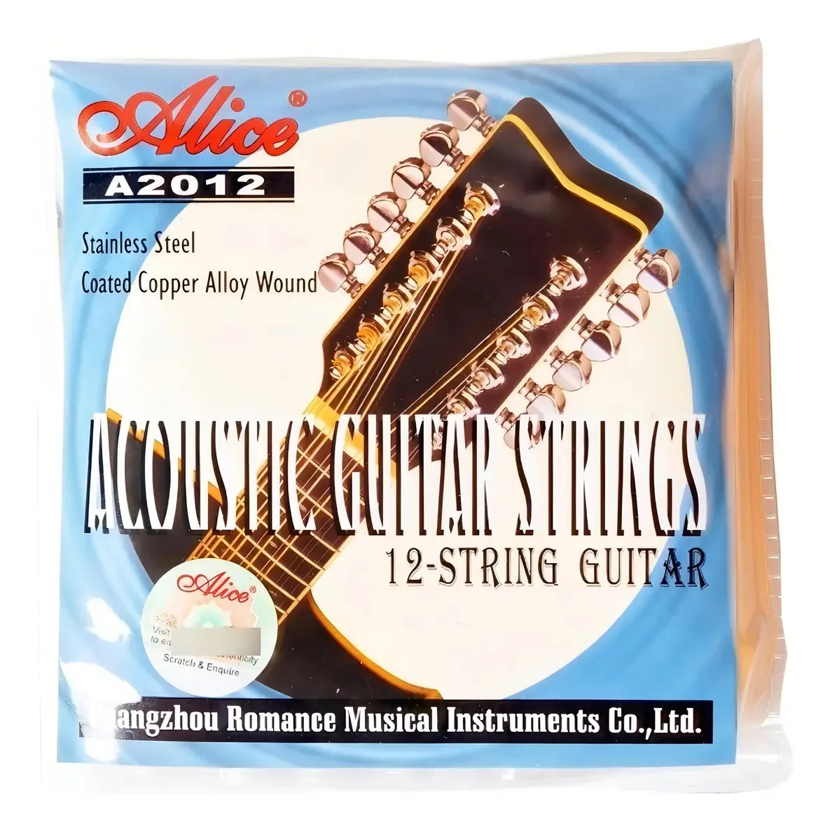 Corda de guitarra Alice A2012 Docerola Steel 12 Cds