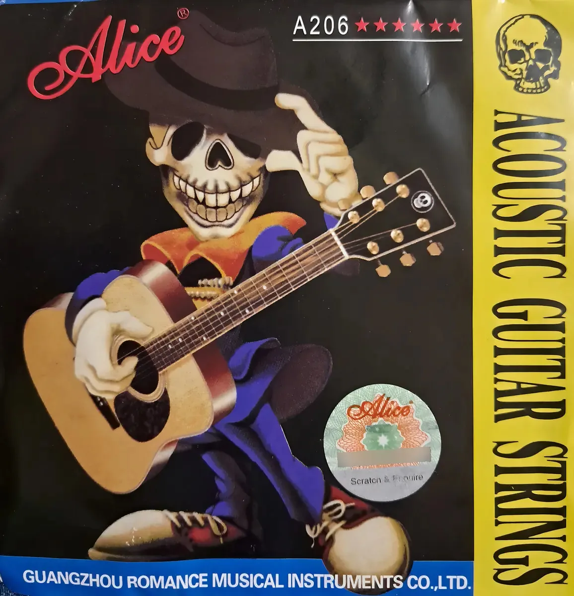 Corda para guitarra, Cordas, Cordas acústicas Alice