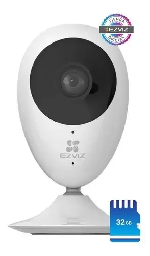 Câmera IP Wi-Fi de duas vias Ezviz Hd Audio + SD 32gb
