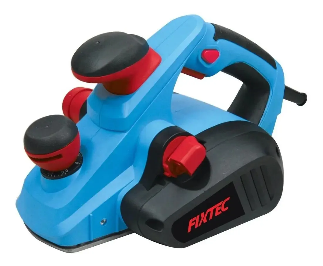 Plaina elétrica Fixtec 850w para madeira, cor azul claro