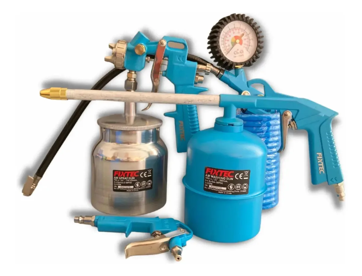 Kit de 5 acessórios Compressor Gun Tools Fixtec