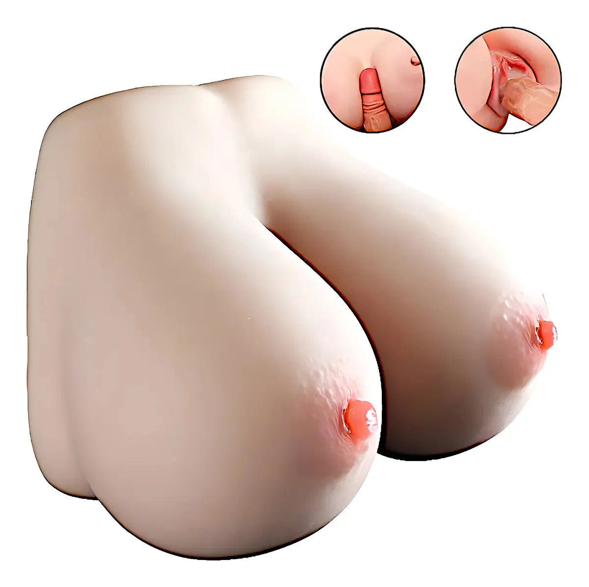 Masturbador Masculino Cyberskin com Vagina e Seios para Prazer Real
