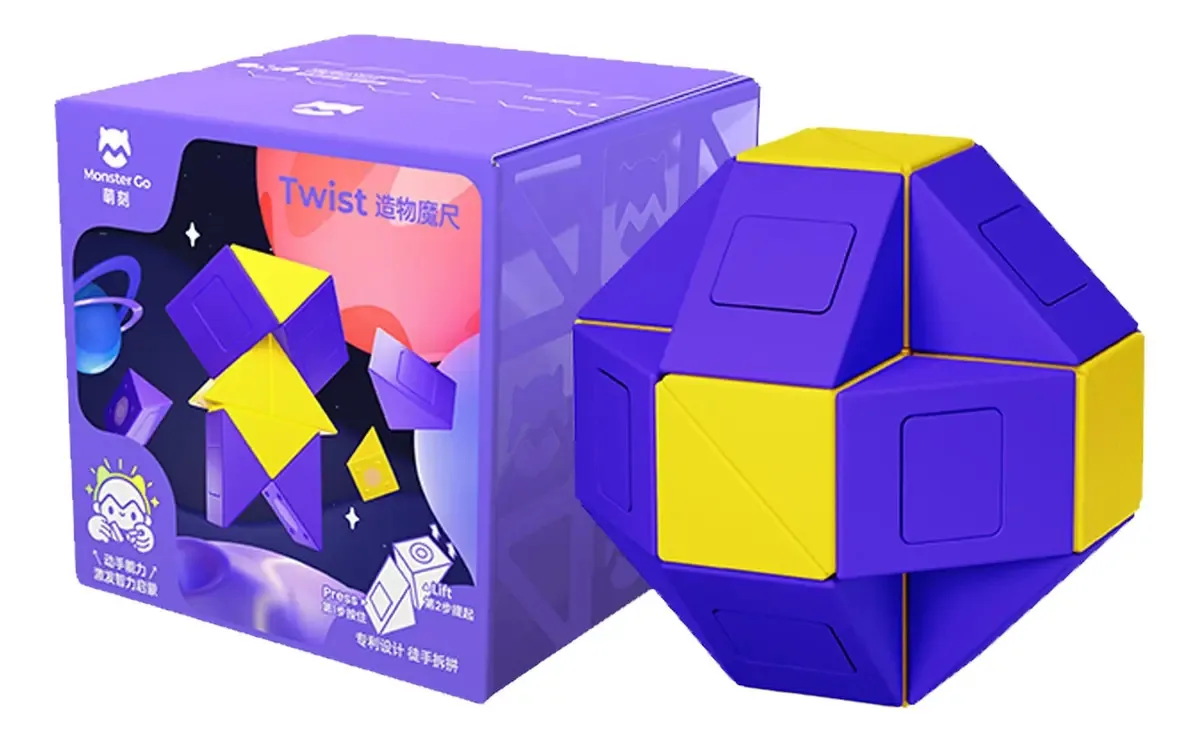 Cubo Mágico Monster Go Snake Puzzle Cobra Estrutura Índigo