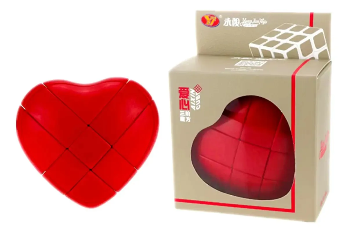 Cubo Mágico Coração 3x3x3 YJ Yong Jun Heart Love Vermelho