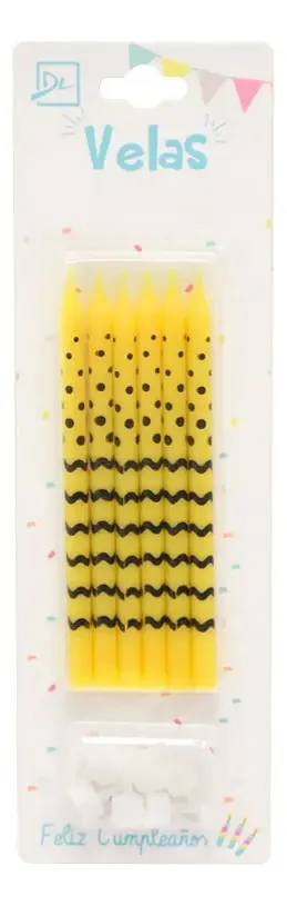 30 velas Peñarol - Aurinegras - 12,5 cm de altura