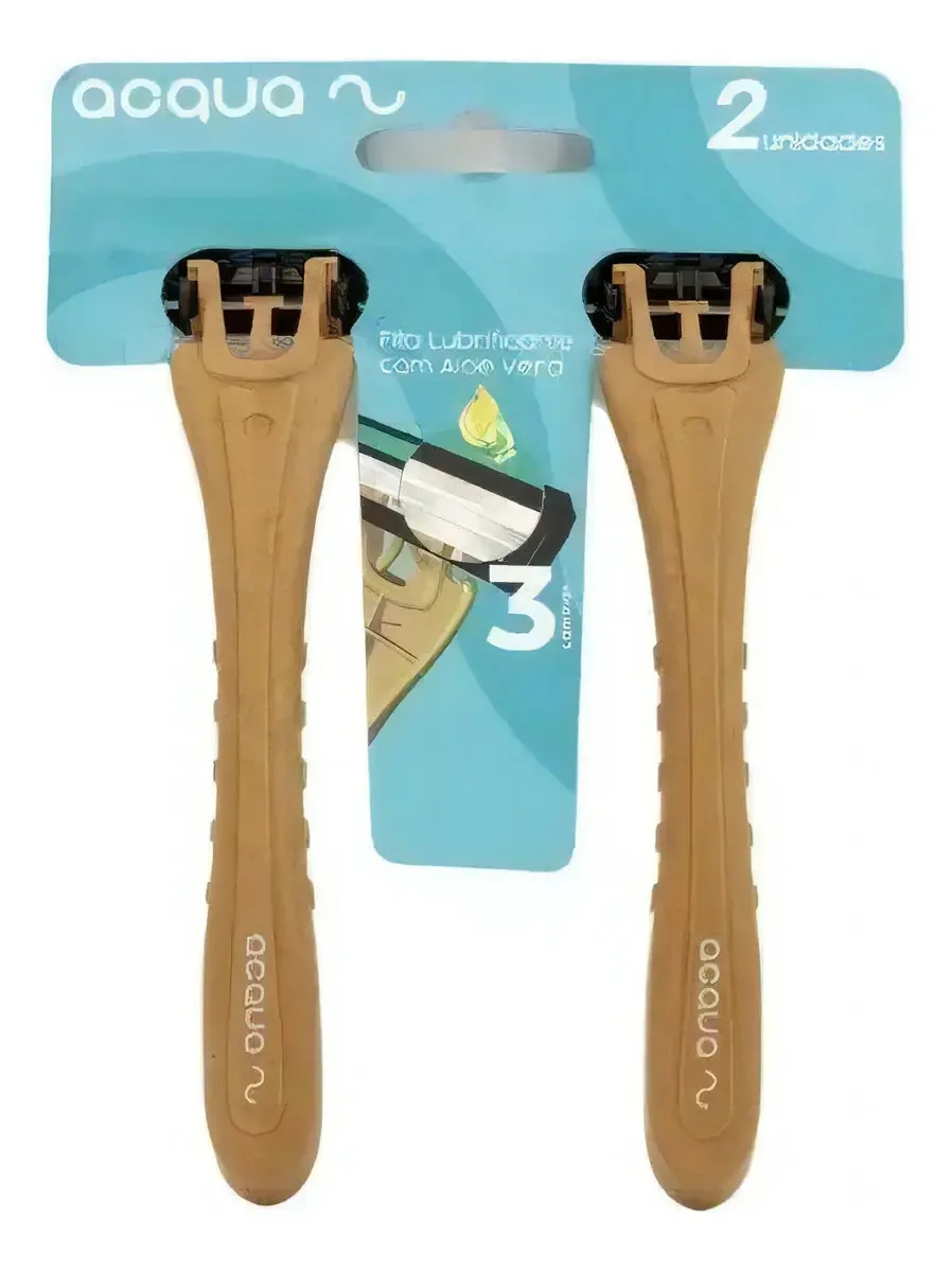 Aparelho De Barbear Acqua 03 Lâminas - Bamboo