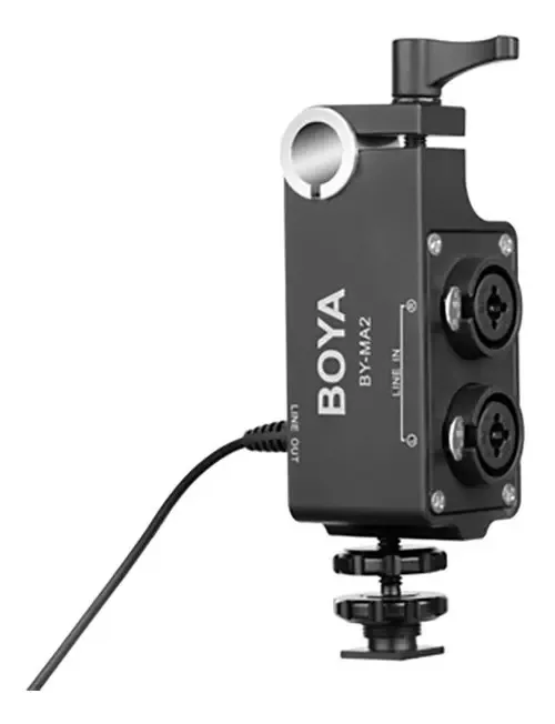 Boya By-ma2 Mixer De Áudio Xlr De 2 Canais P/ 2 Receptores