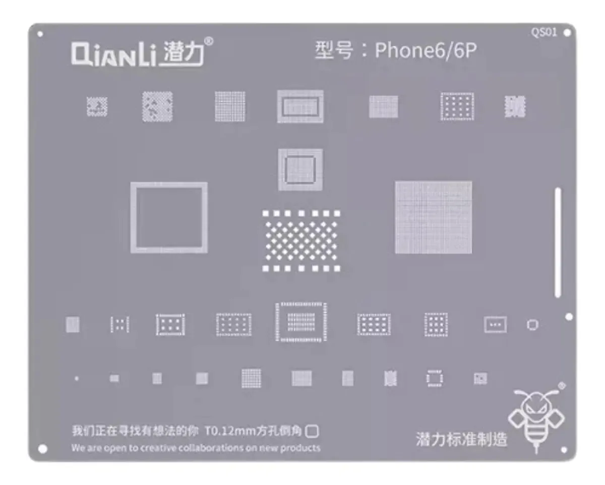 Estêncil compatível com iPhone 6/6p Qianli QS01 A8 CPU