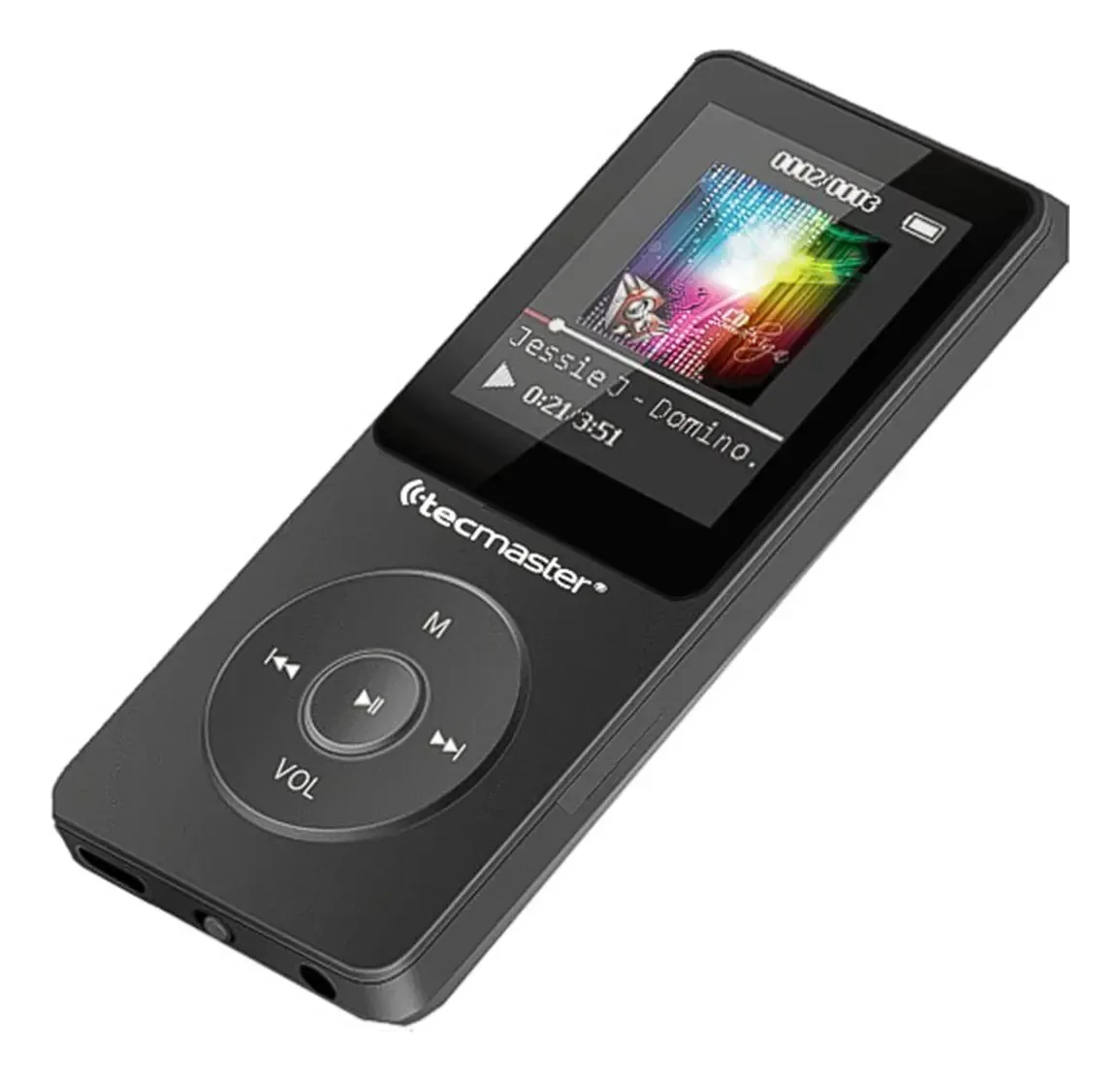 Leitor MP3 Tecmaster Tm-300523 Bluetooth 16gb cor preto