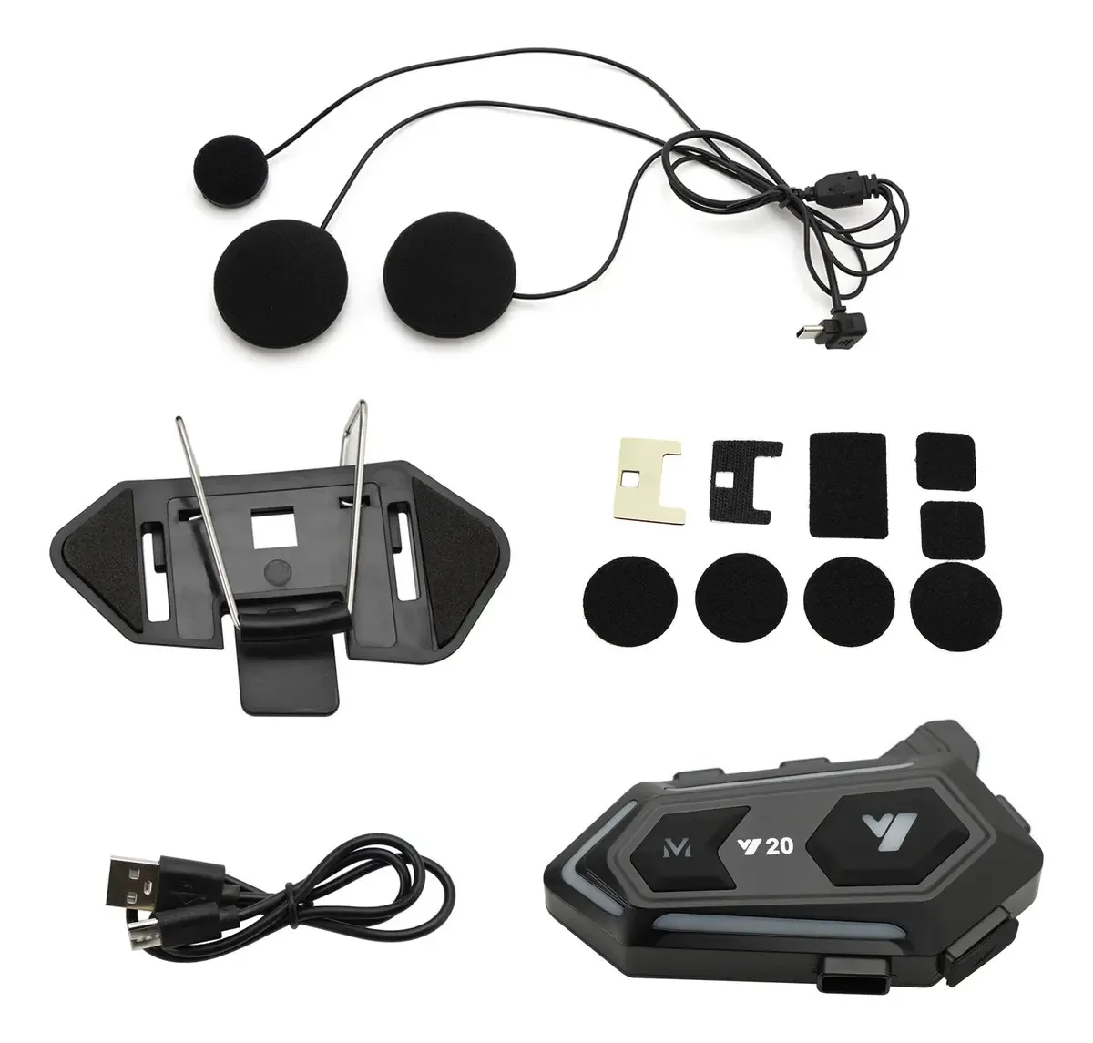 Fone de ouvido Bluetooth universal Y20 para capacete Motoci