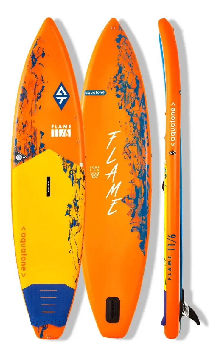 Tabla Stand Up Paddle Aquatone 11,6 Flame Touring Sup de cor dupla laranja