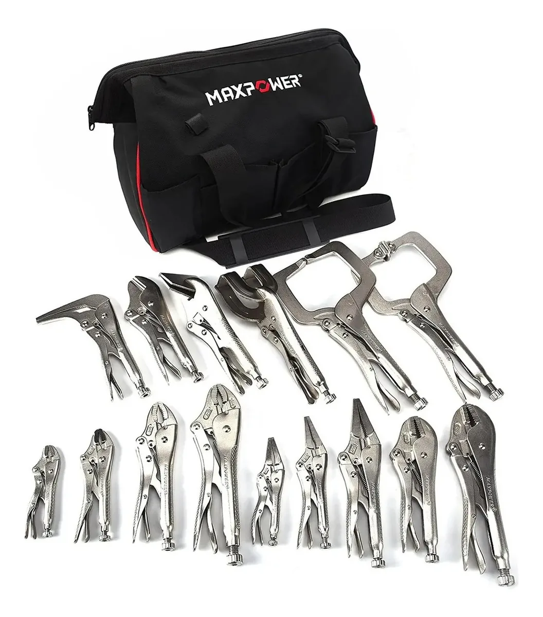 Conjunto Maxpower de 15 alicates de bloqueio completo para