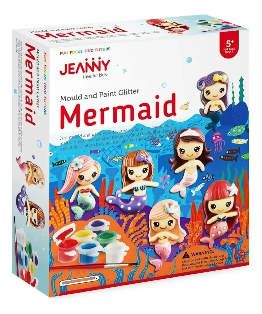 Molde e pinte lindas sereias em gesso