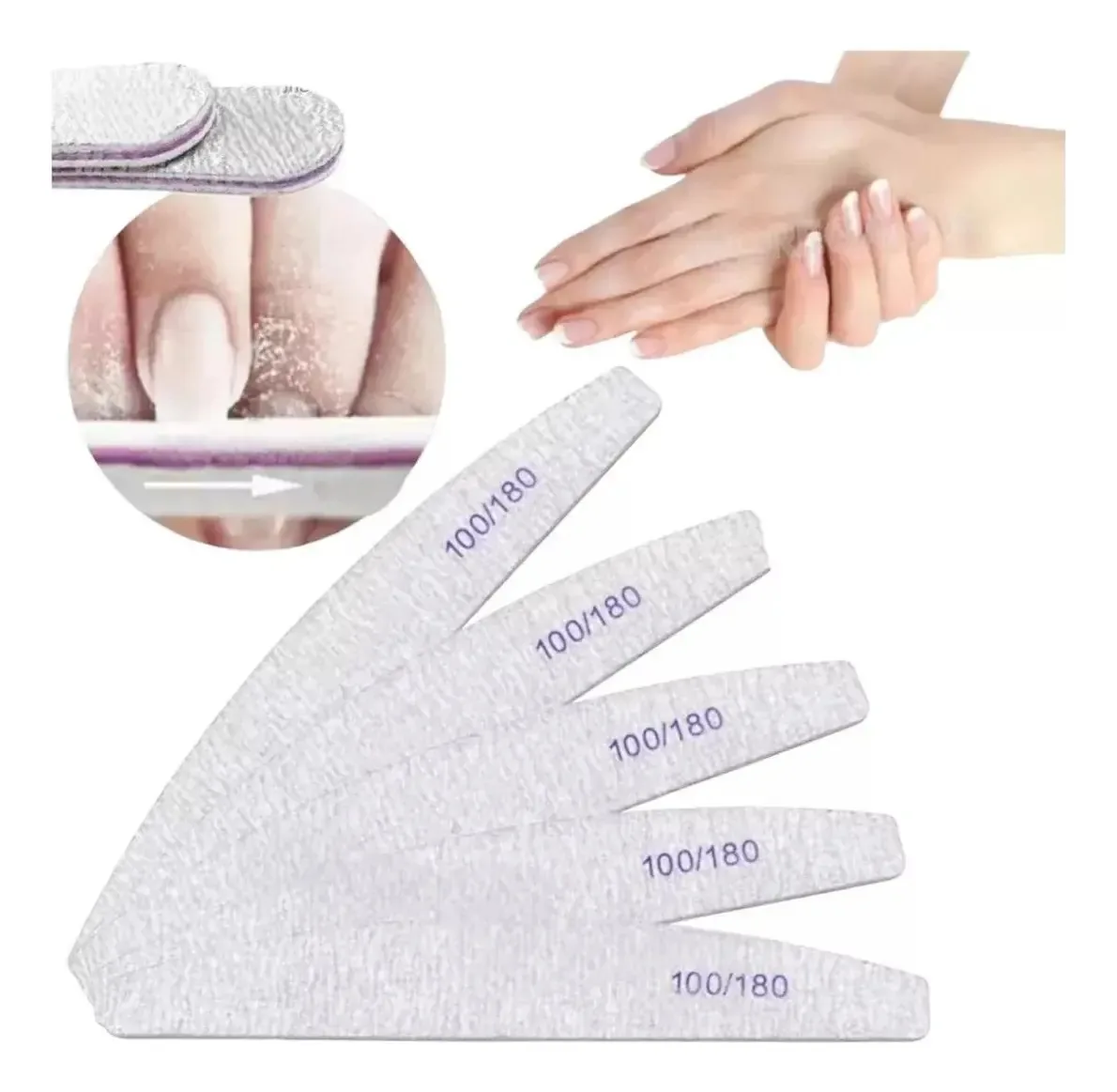 Lixas de unhas esculpidas profissionais X5 Manicuria