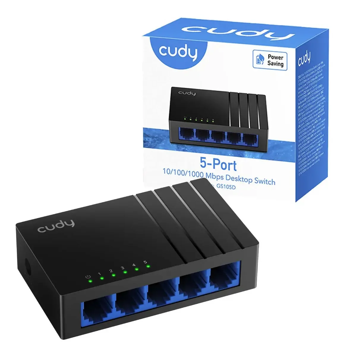 Switch Cudy GS105D Gigabit 5 Portas RJ45 10/100/1000Mbps Desktop