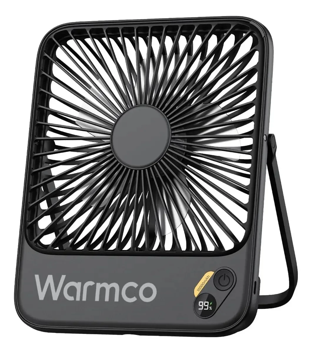 Ventilador portátil Warmco D3 - cor preta