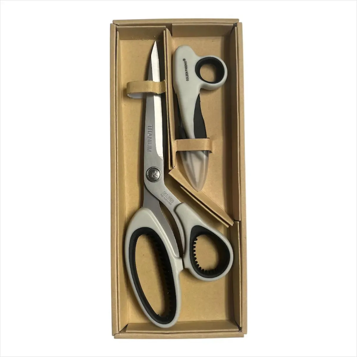 Tesoura De Costura Golden Phoenix Titanium Corte Reto 26cm Cinza