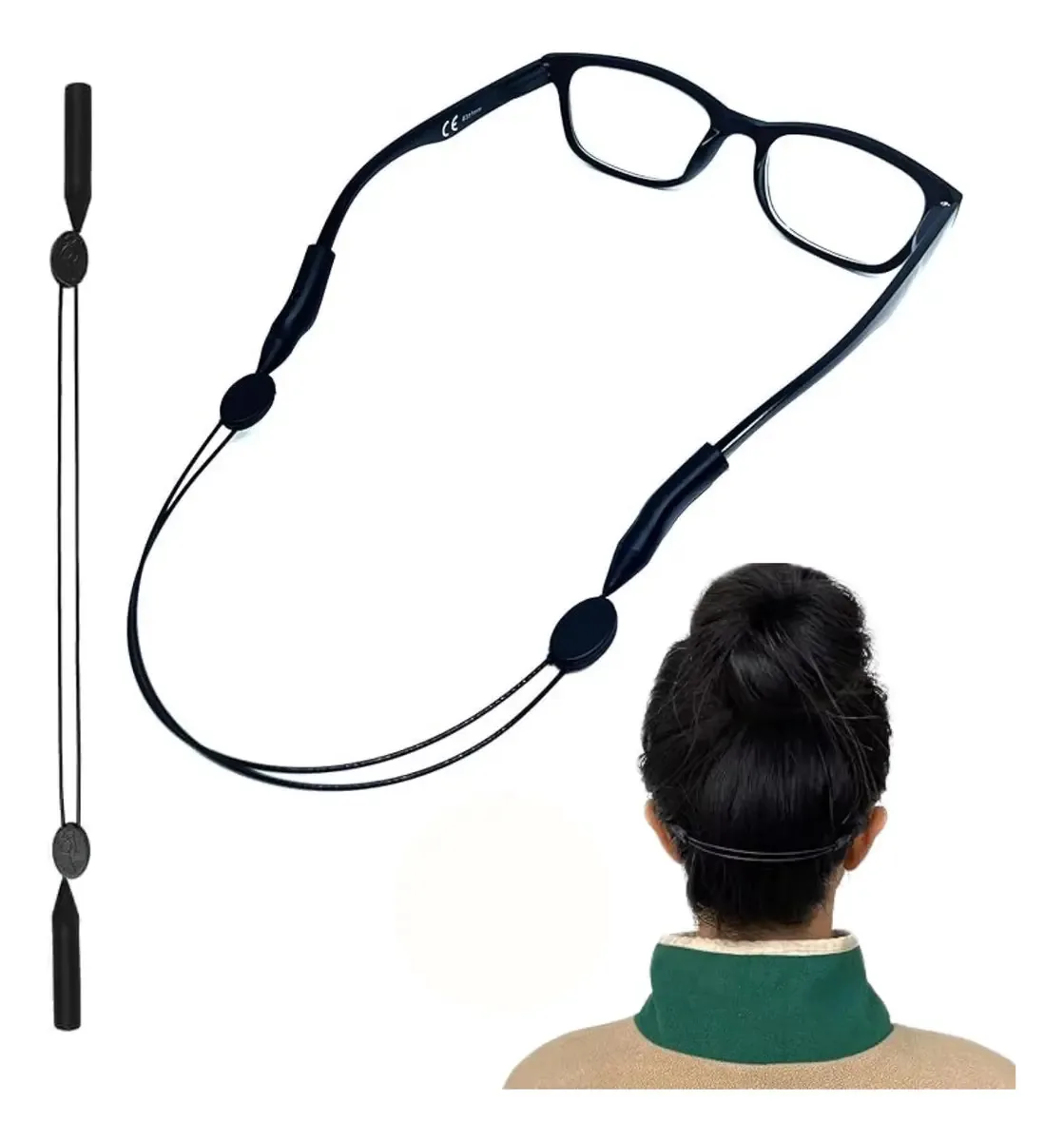 Cordão de fixação para lentes e óculos, Everest, evita quedas e perdas, ajustável, ideal para esportes, leitura ou uso diário, de alta qualidade