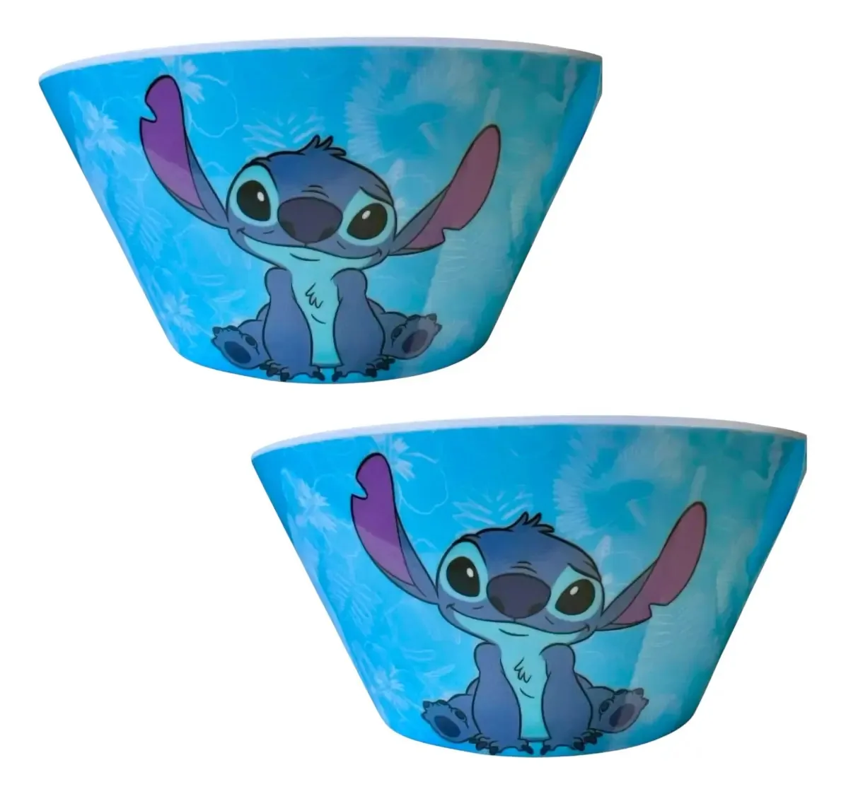 Kit 2 Tigelas Melamina Sobremesa Stitch 750ml Disney, Circular