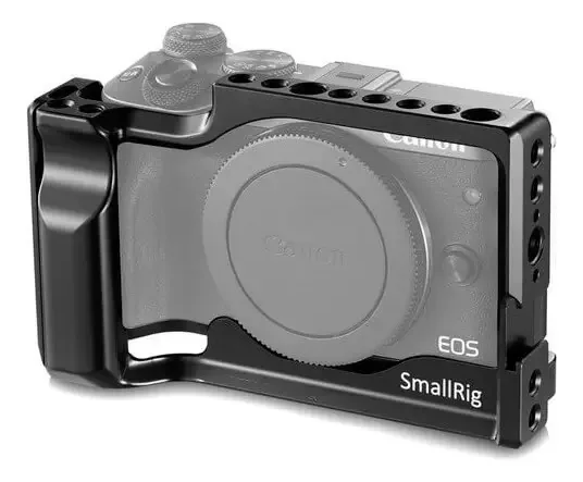 Gaiola SmallRig Cage 2130 para Canon EOS M3 e M6 Alumínio Preto Montagem Acessórios