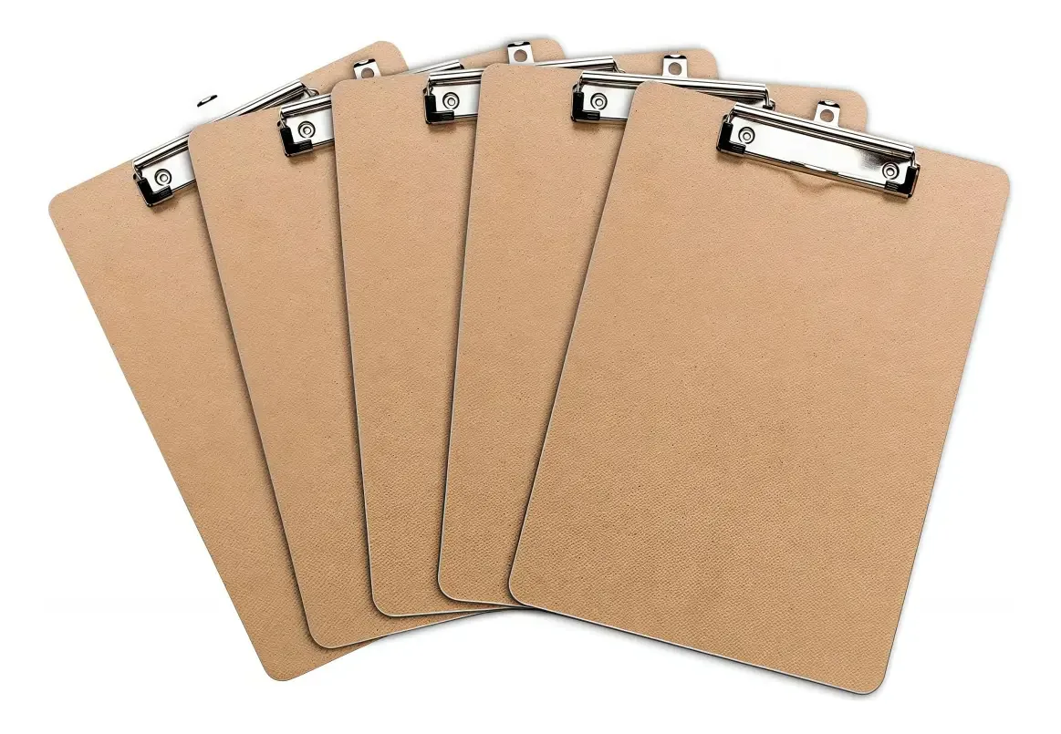 5 pranchetas, papéis de madeira A4, suporte de papel de armazenamento para escritório, escola, armazena folhas de clipe, garçom