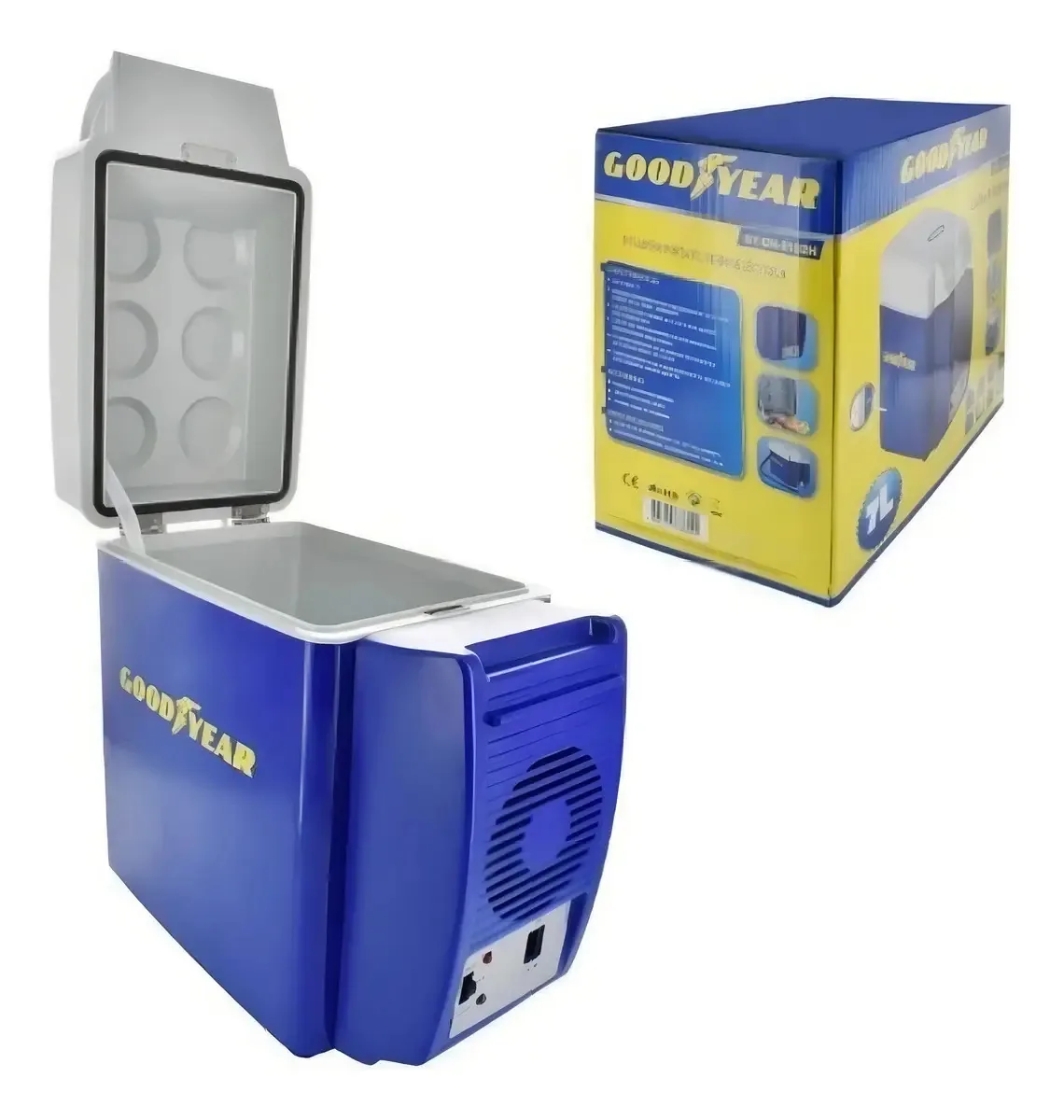 Conservador para acampamento automático + Bolsa de frio e calor Good Year, cor azul