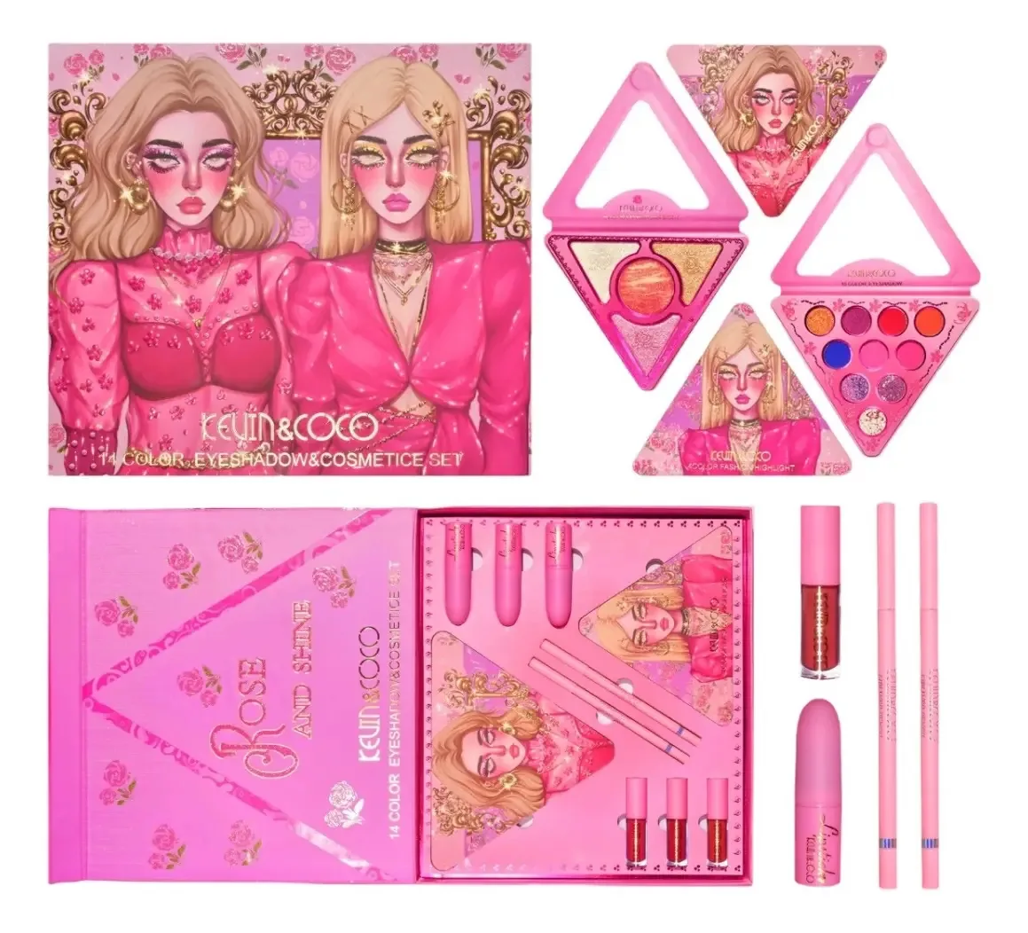 Conjunto de maquiagem Kevin & Coco Rose And Shine