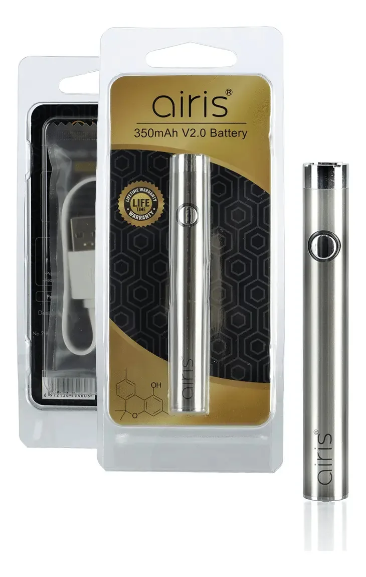 Vaporizador Airis Vertex 2.0 para cartuchos, carregador tipo C, cor prata