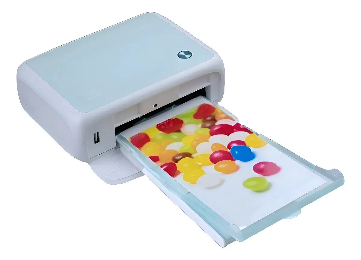 Impressora fotográfica colorida Hprt CP4000l 10x15 cm com entradas brancas