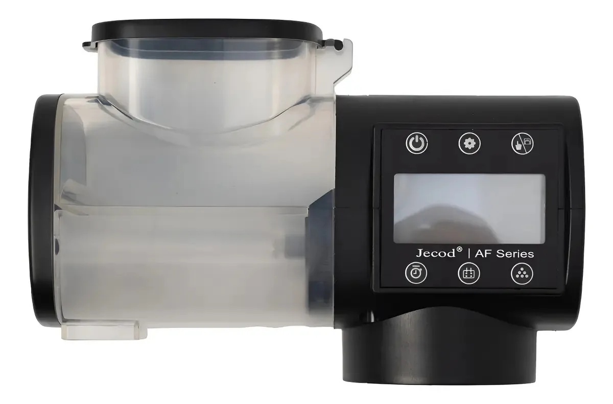 Alimentador automático de peixes de aquário Jebao, funciona