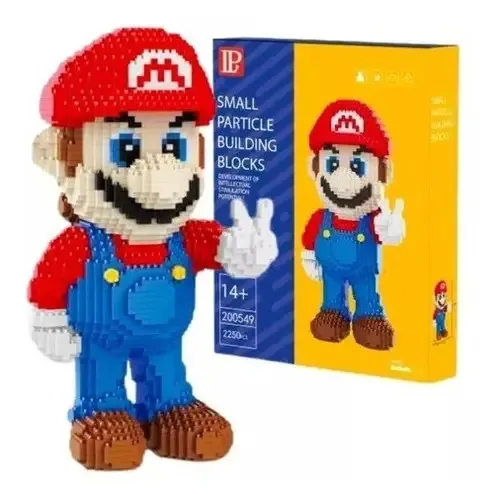 Conjunto de construção 3D de Mario Bros. Blocos armáveis, blocos, número de peças: 2250
