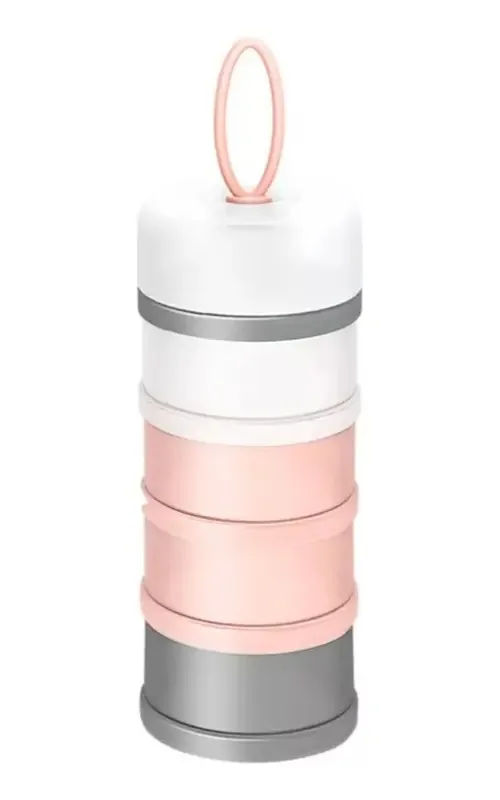 Dispensador de fórmulas para bebês, recipiente para alimentos, leite em pó, rosa