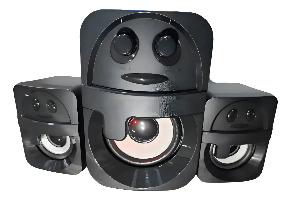 Caixa De Som Pra Computador Subwoofer 18w Luz Led Usb