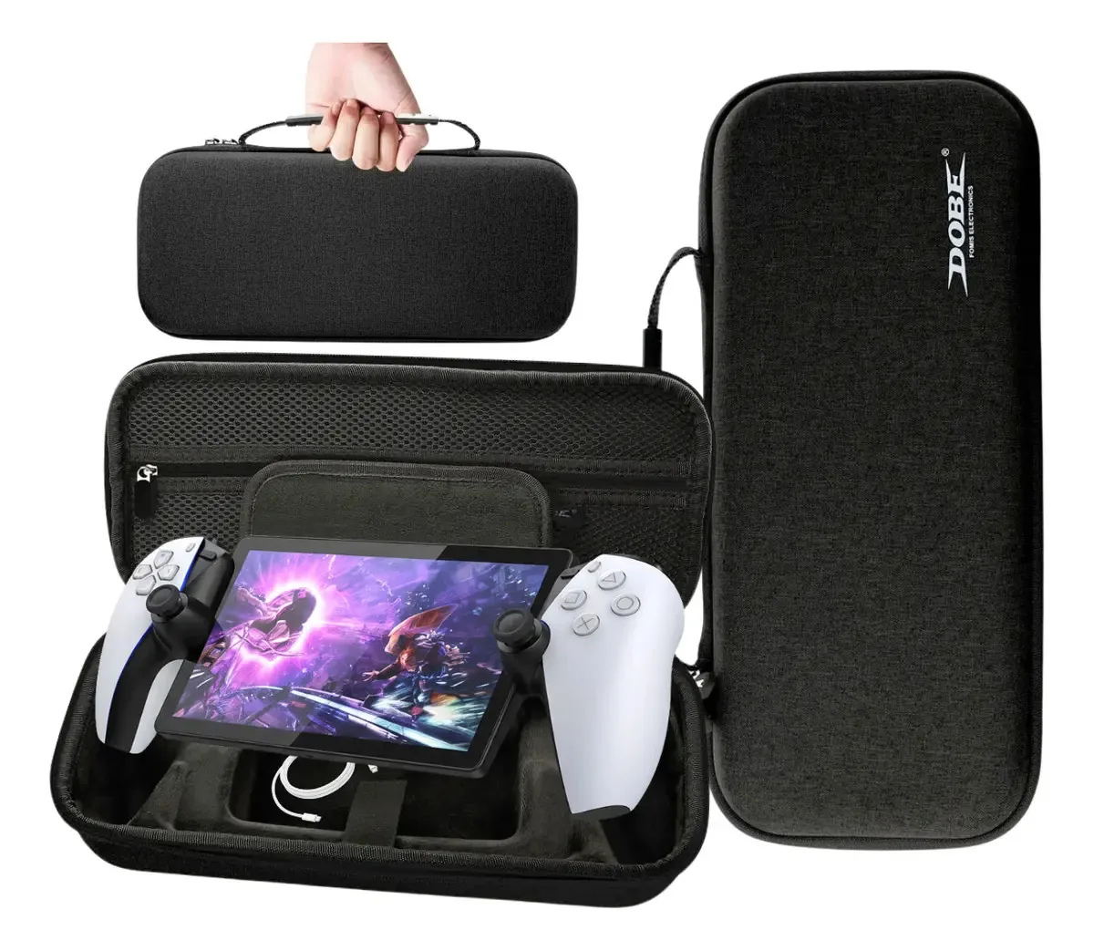 Capa protetora à prova de choque para Playstation Portal Ps5 cinza escuro