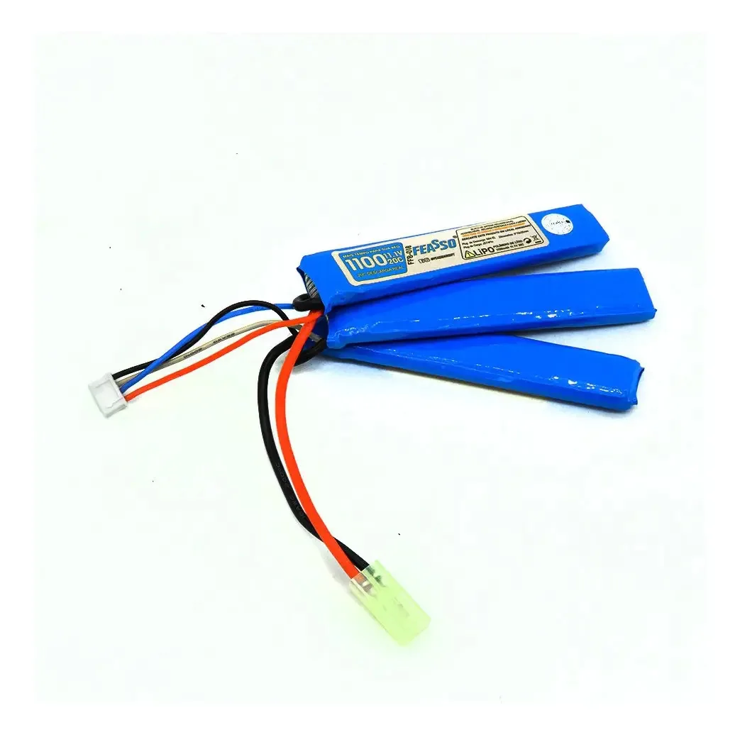 Bateria Lipo Airsoft 20c 11.1v 1100mah Ffb-018 Feasso