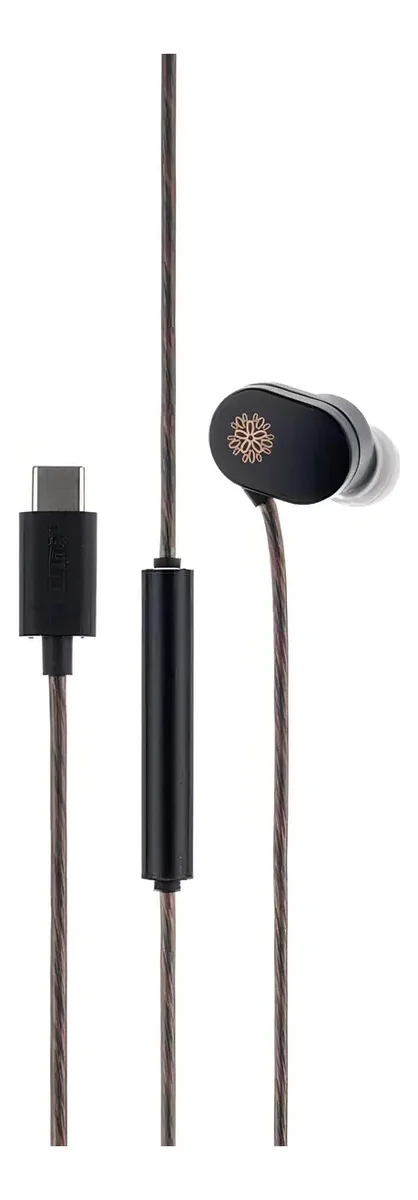Fones de ouvido viva-voz Moondrop Jiu Black com conector tipo C