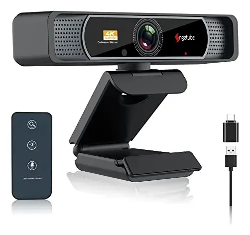 Angetube Webcam 4k - Zoom 5x Microfone Integrado