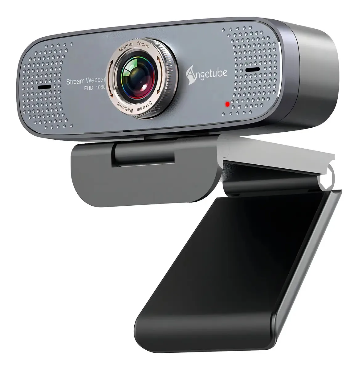 Angettube Webcam P para computador Hd Webcam com. Cor: Cinza