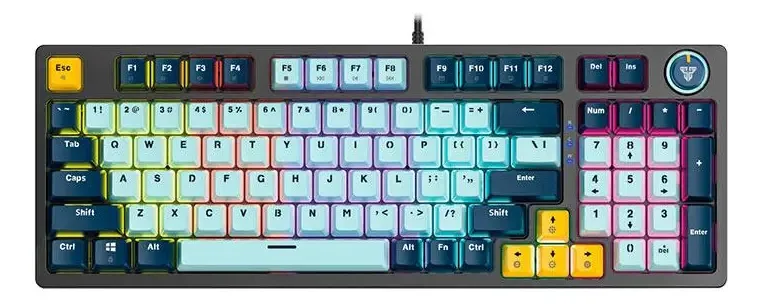 Teclado Mecanico Fantech Atom96 Mizu Edition Rgb Switch Azul