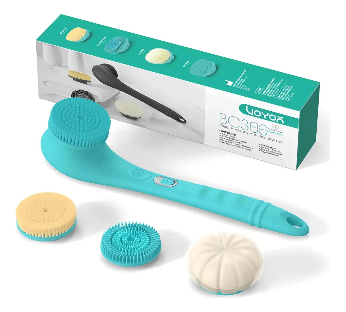 Escova corporal elétrica Voyor para limpeza de costas
