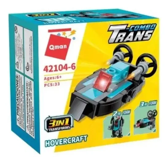 Blocos de construção Qman 3 em 1 Trans-combo 42104 de 33 peças