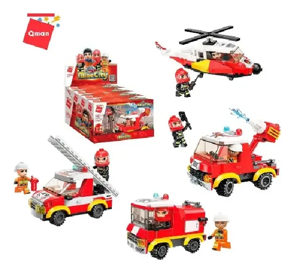 Kit Set Mine City Bombeiros Brigada De Incêndio 12011 410