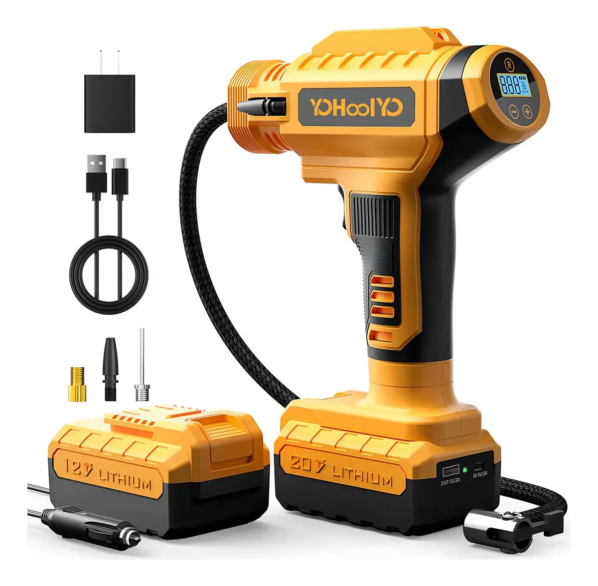 Compressor de ar pneumático portátil Yohoolyo
