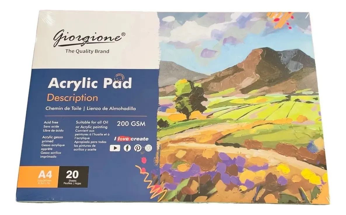 Caderno Desenho Croquera Aquarela e Pintura Óleos A4 200g