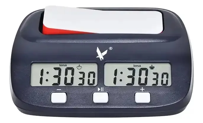 Relógio de Xadrez Leap KK9908 Preto Digital FIDE C/ 36 Configurações