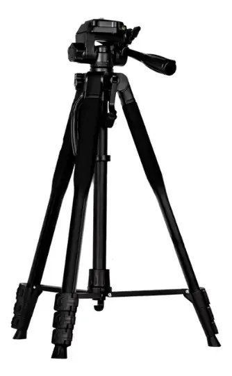 Tripé Profissional Para Câmeras E Smartphone TriPod F-180t Cor Preto