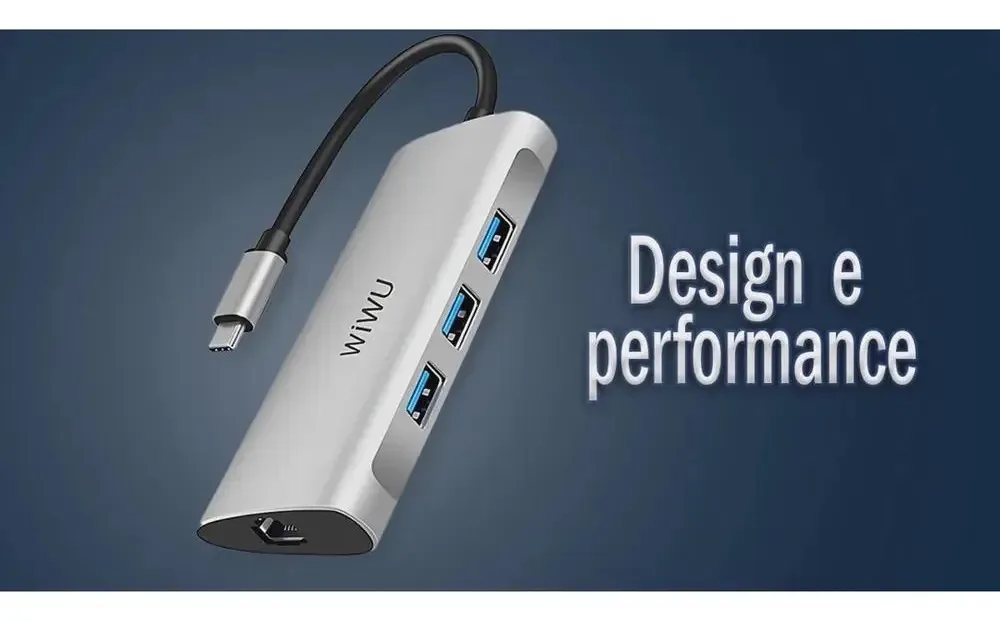 Hub Usb-c Wiwu Alpha 631str - Expansão Hdmi, Usb 3.0